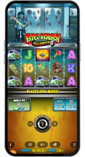 Écran du jeu de base avec disposition complète des rouleaux